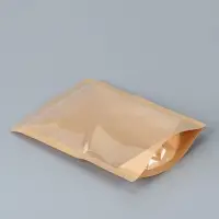 Пакет Zip-lock Крафт с прозрачной стенкой 18&times;26 + 4 см