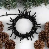 Гирлянда &laquo;Нить&raquo; 5 м, IP20, тёмная нить, 50 LED, 8 режимов, 220 В, свечение тёплое белое