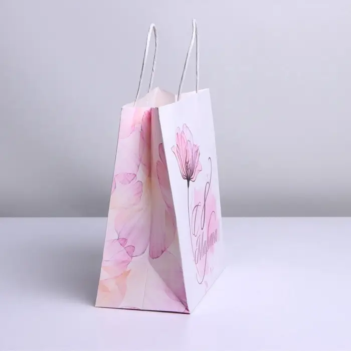 Пакет подарочный крафт, упаковка, &laquo;8 марта&raquo;, 22&times;25&times;12 см