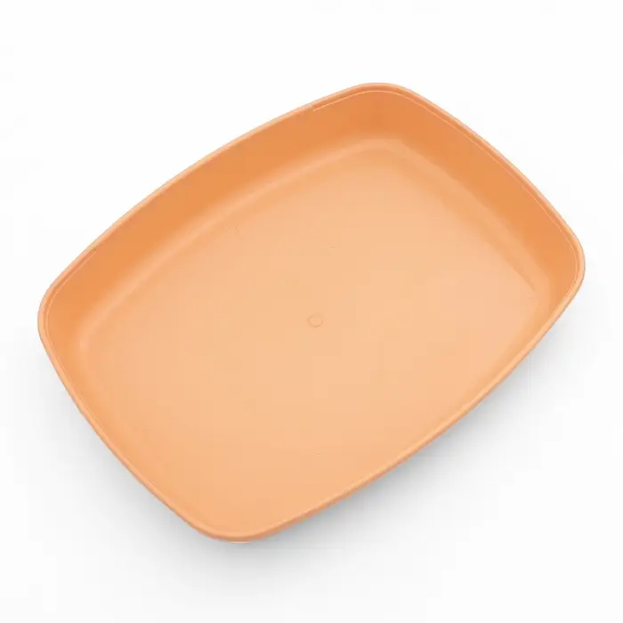 Туалет для кошек &laquo;Айша&raquo; S, 45&times;35&times;18.5 с, с высоким бортом и сеткой, пластик, оранжевый