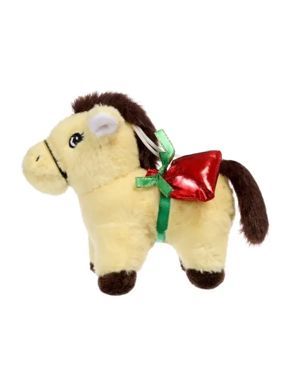 Мягкая игрушка "Лошадка с подарочками", 12 см