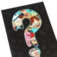 Блокнот А5, 40 листов, на скрепке, в точку, УФ-лак, &laquo;Гравити Фолз&raquo;