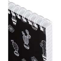 Блокнот А5,80л,кл,греб,карт.обл+УФ-лак Attache Selection LLAMAS черный