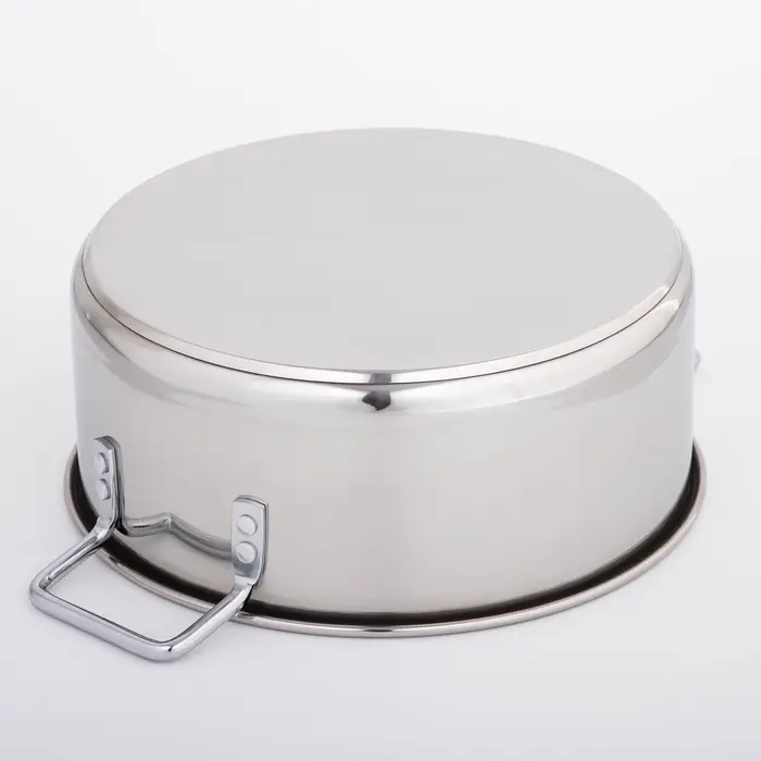 Кастрюля Катунь &laquo;Общепит&raquo;, 12 л, d=35 см, с крышкой, капсульное дно, индукция, нержавеющая сталь, хромированная