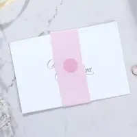 Приглашение на свадьбу в цветном конверте &laquo;Звёздный дождь&raquo;, с тиснением, розовый