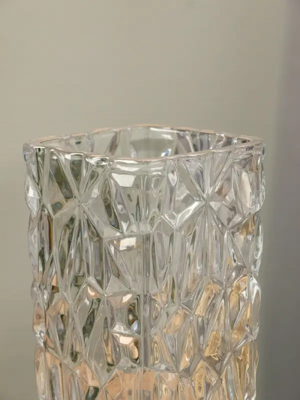 Ваза стекло настольная  Ваза стекло настольная "Эдисон" лучики, 29х12 см, прозрачный