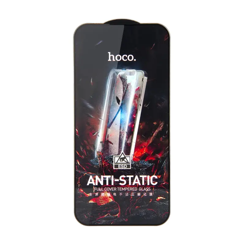 Защитное стекло для iPhone 14 Pro Max Full Screen HD Anti-Static G10 Hoco Black без упаковки