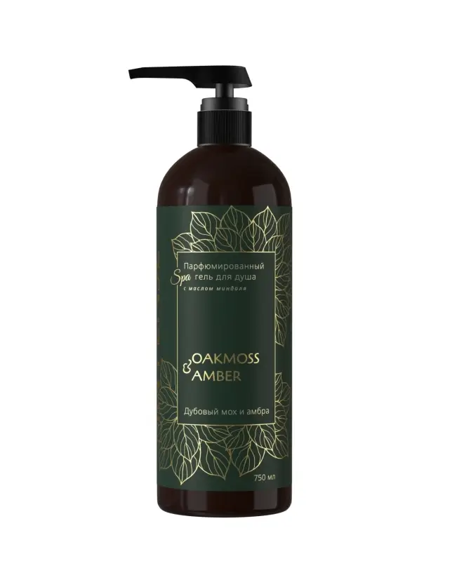 Гель для душа парфюм. Intense "Дубовый мох и амбра" 750 мл. с дозатором Clean&Green CG8517