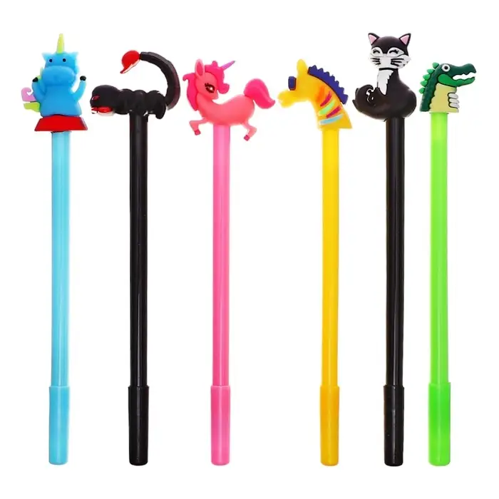 Ручка - прикол гелевая, синий стержень, Животные, МИКС Ручка - прикол гелевая, синий стержень, Животные, МИКС