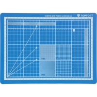 Коврик для резки Topfort 5ти-слойный А4 (30х22см),2х-сторонний,синий