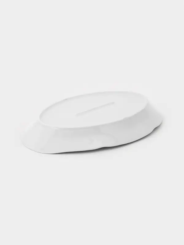 Блюдо сервировочное Добрушский завод &laquo;Бельё&raquo;, фарфор, 33&times;23.5&times;3.5 см, белое