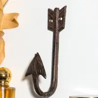 Крючок настенный &laquo;Изогнутая стрела&raquo;, ключница декоративная, чугун, 15.5&times;4.8&times;5.8 см