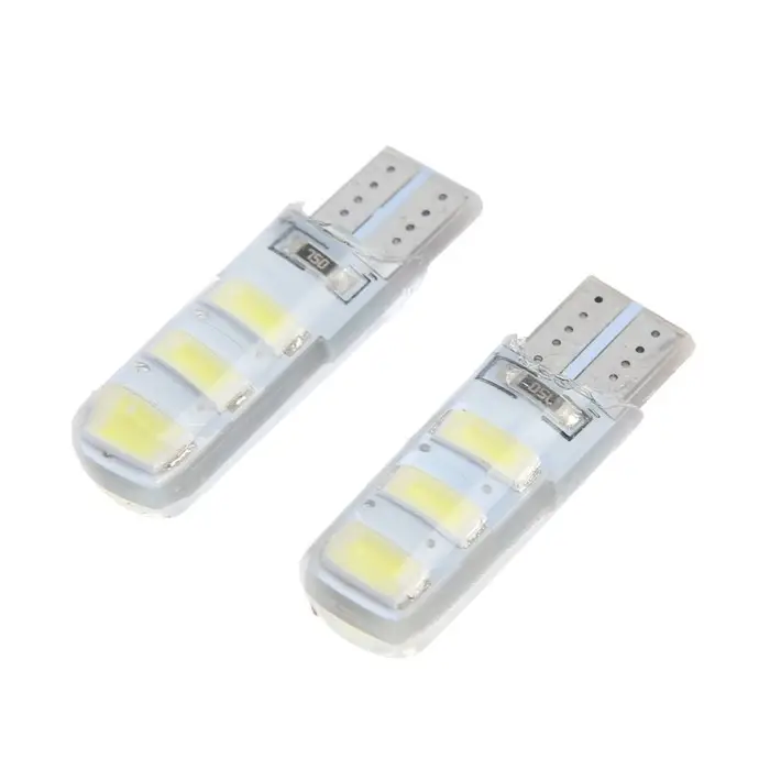 Автолампа светодиодная TORSO, T10 W5W, 12 В, 3 Вт, 6 SMD-5630, свет белый, набор 2 шт Автолампа светодиодная TORSO, T10 W5W, 12 В, 3 Вт, 6 SMD-5630, свет белый, набор 2 шт