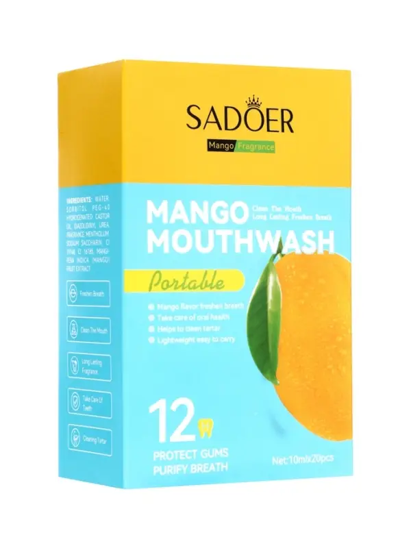 Ополаскиватель для полости рта в стиках со вкусом манго, 20 шт. по 10 мл