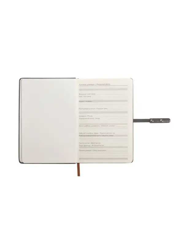 Ежедневник недатированный формат А5, с хлястиком, 112л, линия, пвх, Узор Серый Ежедневник недатированный формат А5, с хлястиком, 112л, линия, пвх, Узор Серый