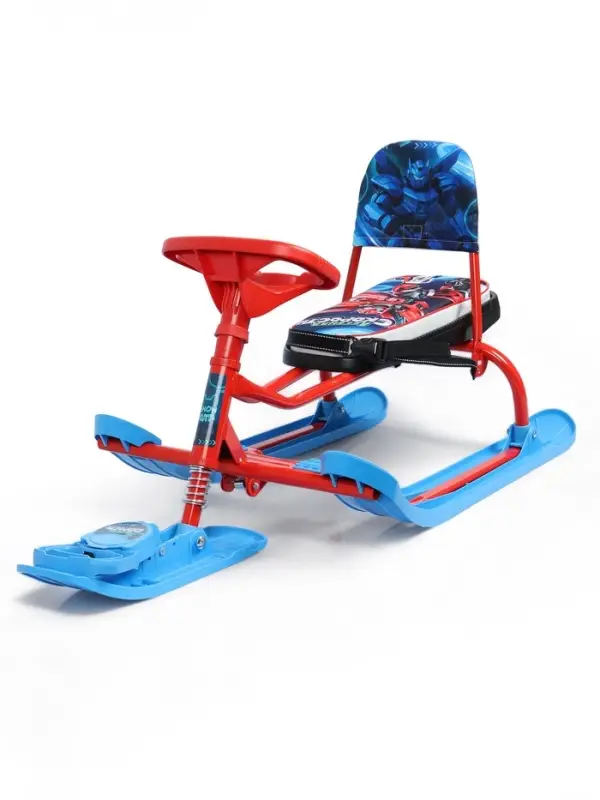 Снегокат &laquo;Трансформер&raquo;, со спинкой, красный, синий, ТС4-1/ТР Snow Cat