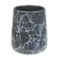 VETTA Стакан для ванной комнаты, 400 мл, 10,5x9x9 см, керамика, "Космос", мрамор серый