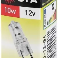 Лампа накаливания галогенная G4-JC-10W-12V (галоген, капсула, 10Вт, нейтр, G4) (100/1000/35000)