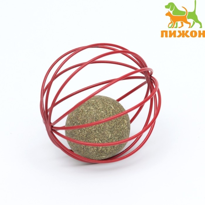 Шарик для кошек из прессованной кошачьей  Шарик для кошек из прессованной кошачьей "Мята в шаре"