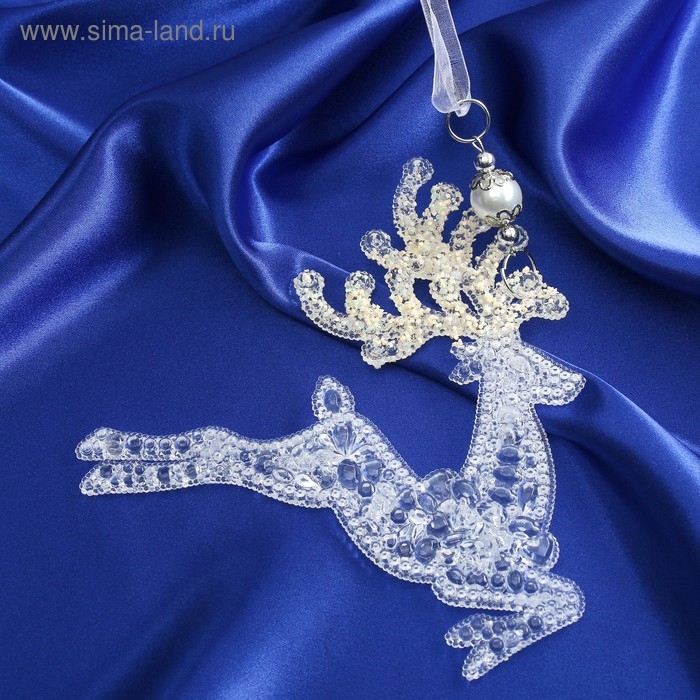 Украшение ёлочное Украшение ёлочное "Олень" 18х9 см, 13х13,5 см, микс, прозрачный