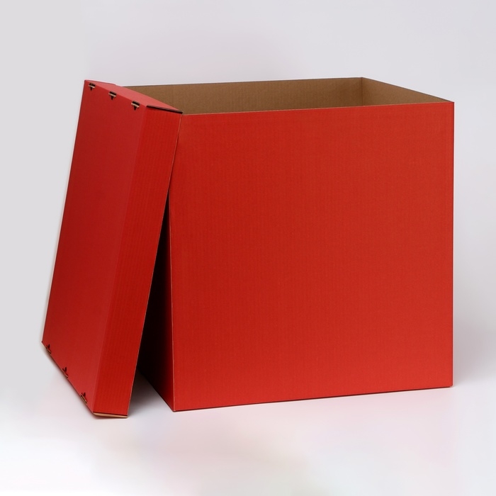 Коробка для воздушных шаров, Красная, 60 х 60 х 60 см