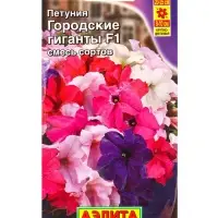 Семена цветов Петуния Городские гиганты F1, смесь сортов (драже в пробирке), Ц/П,7 шт. Семена цветов Петуния Городские гиганты F1, смесь сортов (драже в пробирке), Ц/П,7 шт.