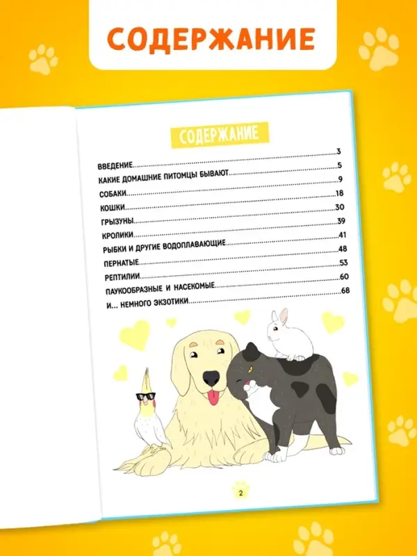 Энциклопедия в твёрдом переплёте &laquo;Домашние питомцы&raquo;, 72 стр.