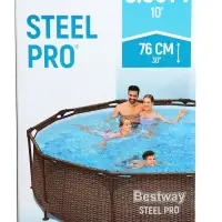 Бассейн каркасный Steel Pro, 305&times;76 см, круглый, цвет ротанг, 561JE Bestway