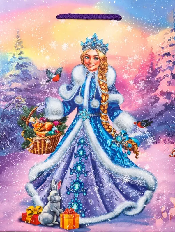 Пакет подарочный новогодний ламинированный, «Снегурочка ждет Деда Мороза» , 18×10×22.3 см Пакет подарочный новогодний ламинированный, «Снегурочка ждет Деда Мороза» , 18×10×22.3 см