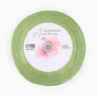 Лента атласная &laquo;Камуфляж&raquo;, 25 мм &times; 23 &plusmn; 1 м, цвет зелёный