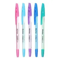 Ручка шариковая Berlingo. Tribase Pastel, синий стержень, узел 0.7 мм, МИКС