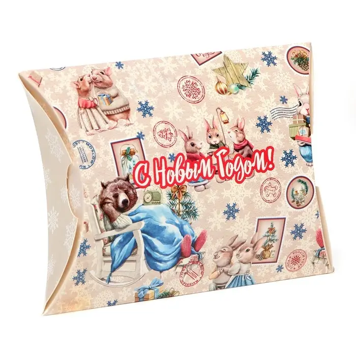 Коробка складная, подарочная новогодняя «Уют» 19×14×4 см Коробка складная, подарочная новогодняя «Уют» 19×14×4 см