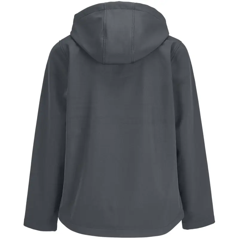 Куртка софтшелл с капюшоном женская Race Women, темно-серая, размер S Куртка софтшелл с капюшоном женская Race Women, темно-серая, размер S