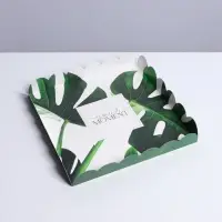 Коробка для печенья, кондитерская упаковка с PVC крышкой, &laquo;Эко&raquo;, 21 х 21 х 3 см