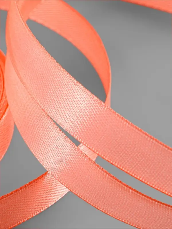 Лента атласная, 12 мм, 23±1 м, оранжевая №22 Лента атласная, 12 мм, 23±1 м, оранжевая №22