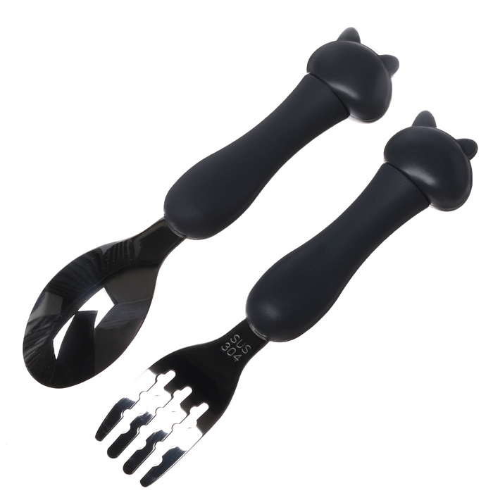 Набор детских столовых приборов в футляре «Щенята», вилка, ложка Набор детских столовых приборов в футляре «Щенята», вилка, ложка