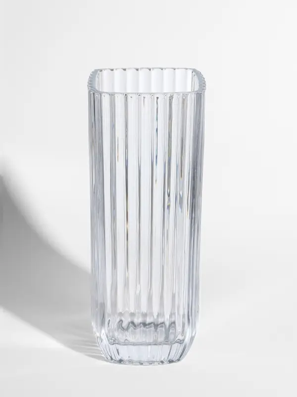 Ваза стекло настольная "Эдисон" полосы, 29х11,5 см, прозрачный