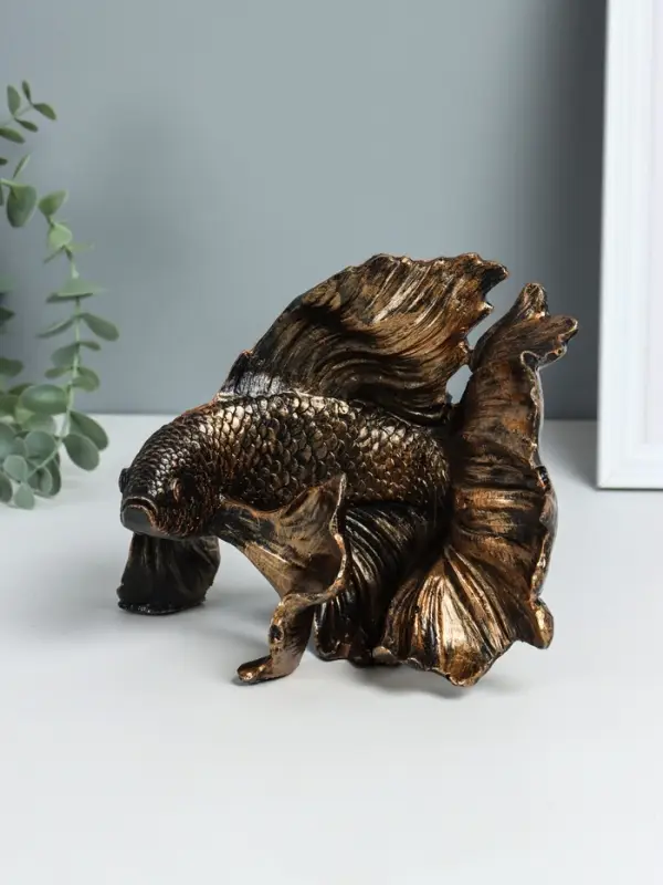 Фигура полистоун &laquo;Рыбка золотая&raquo;, 20.5&times;16&times;14 см