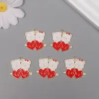 Декор для творчества металл, эмаль "Два влюблённых мишки" 2,8х2,8 см Декор для творчества металл, эмаль "Два влюблённых мишки" 2,8х2,8 см