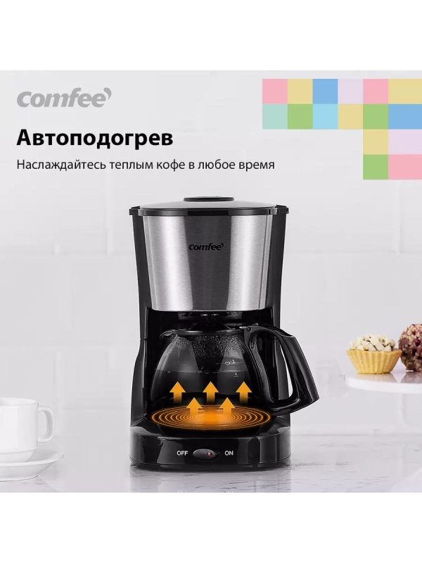 Кофеварка капельная CF-СМ2501, подогрев, 650 мл Кофеварка капельная CF-СМ2501, подогрев, 650 мл