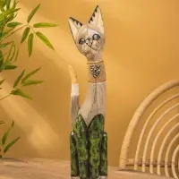 Сувенир &laquo;Кошка&raquo;, 60&times;14&times;6 см, дерево, МИКС