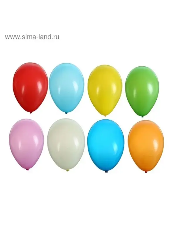 Воздушные шары латексные 6", пастель, 1000 шт., МИКС
