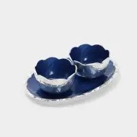 Менажница на подставке &laquo;Кувшинки&raquo;, набор 2 шт., 10&times;10&times;5 см, алюминий