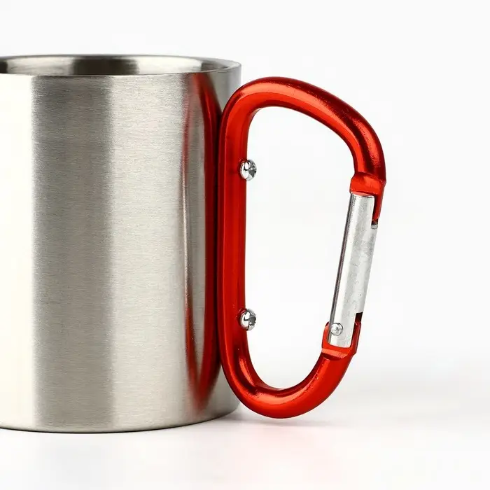 Кружка туристическая с карабином «Россия», 180 мл