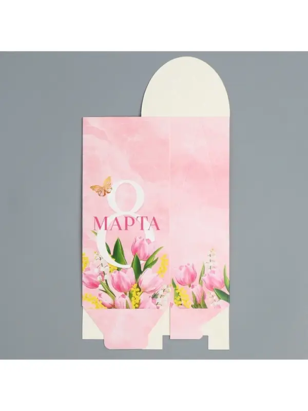 Коробка кондитерская, упаковка, &laquo;8 Марта&raquo;, 9 х 19 х 6 см