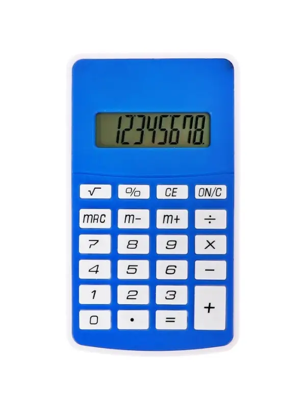 Калькулятор карманный, 08-разрядный, 5828 корпус, синий