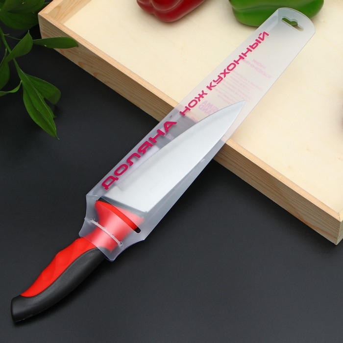 Нож - шеф Доляна Bull, лезвие 15 см, цвет красный