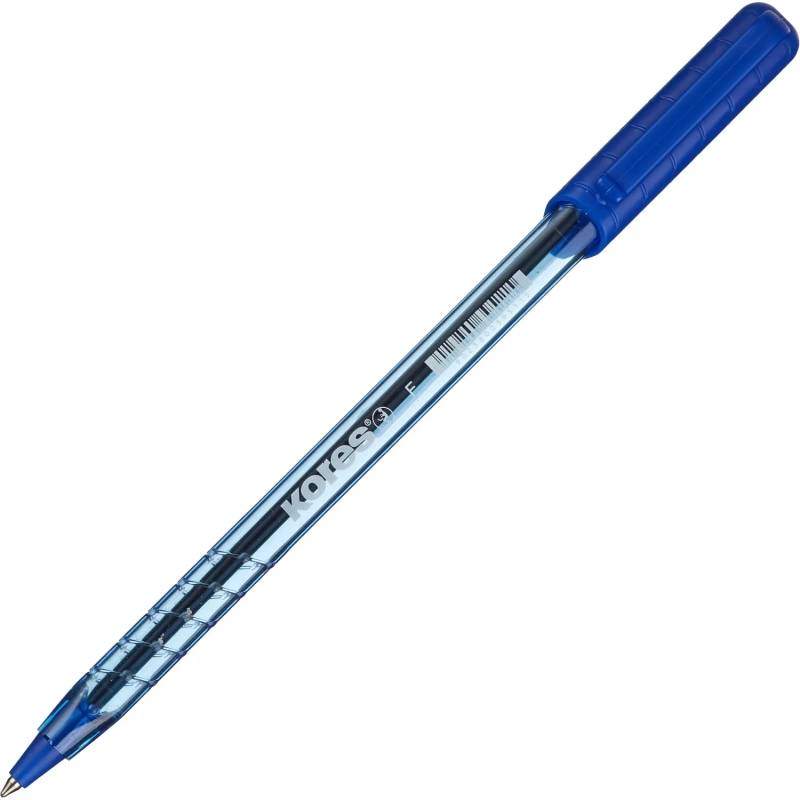 Ручка шариковая неавтомат. KORES К1 F(0,7мм) треуг.корп, син.ст.39511