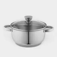 Кастрюля Катунь &laquo;Антея&raquo;, 4 л, d=22 см, с крышкой, капсульное дно, индукция, нержавеющая сталь, AISI - 201, хромированная