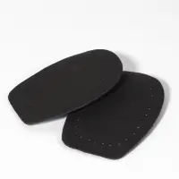 Подпяточники для обуви, кожаные, 10&times;7 см, пара, чёрные